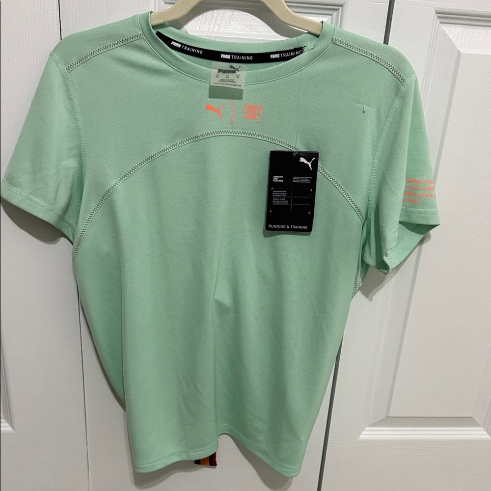 Puma runners women’s Mint Green Short Sleeve Tee